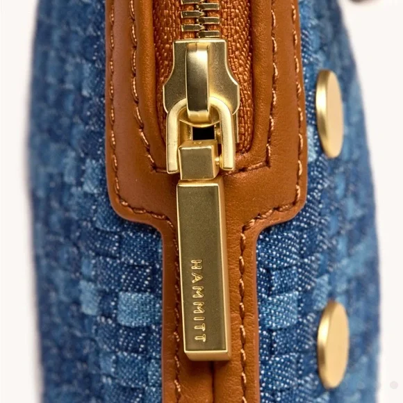 HAMMITT Women’s VIP MOBILE Mosaic Denim/Brushed Gold Crossbody - Picture 6 of 16